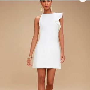 EXCLUSIVE White One Shoulder Dress